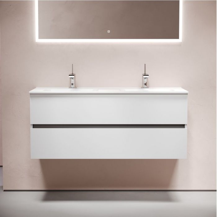 Тумба подвесная SANCOS под раковину Urban белый глянец, 1190х450х550, UR120-2W