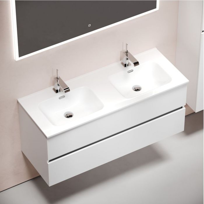 Тумба подвесная SANCOS под раковину Urban белый глянец, 1190х450х550, UR120-2W