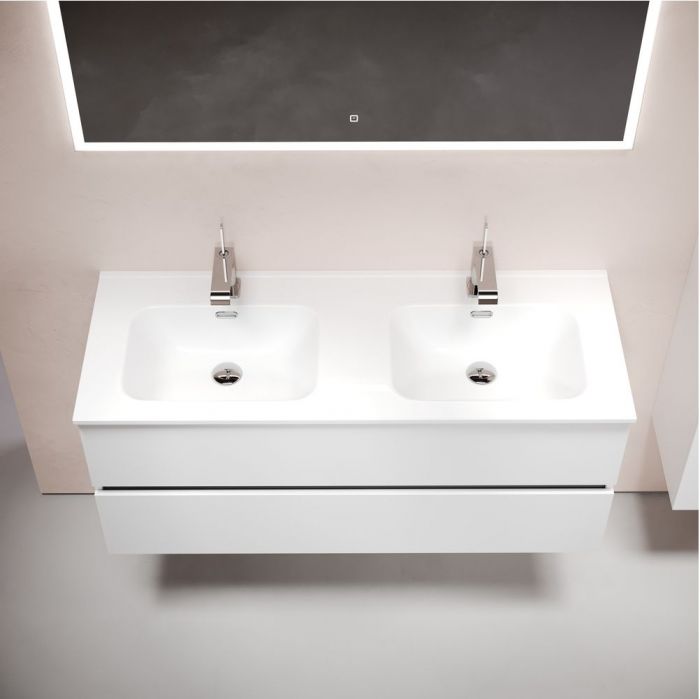 Тумба подвесная SANCOS под раковину Urban белый глянец, 1190х450х550, UR120-2W