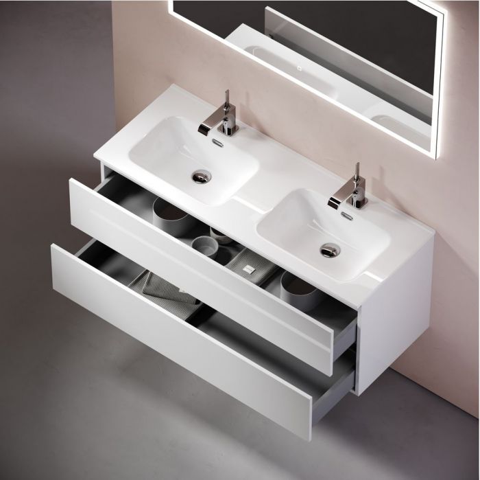 Тумба подвесная SANCOS под раковину Urban белый глянец, 1190х450х550, UR120-2W