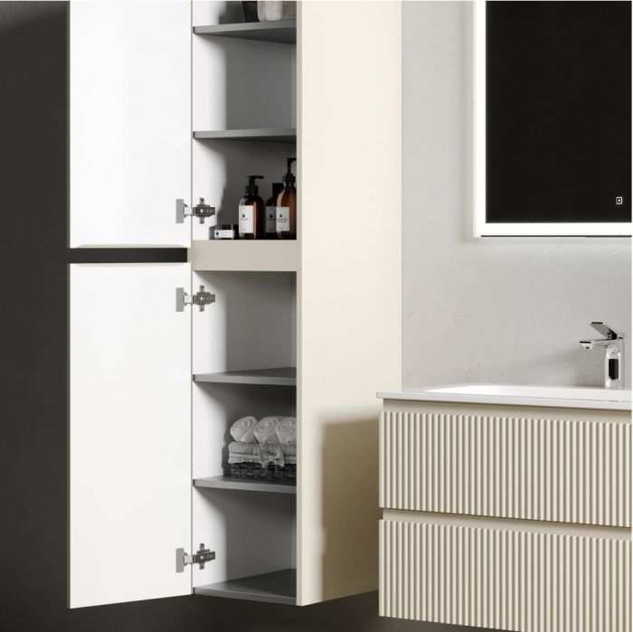 Шкаф-пенал SANCOS Snob R подвесной, Beige Soft 350х350х1650, PSNR35CE