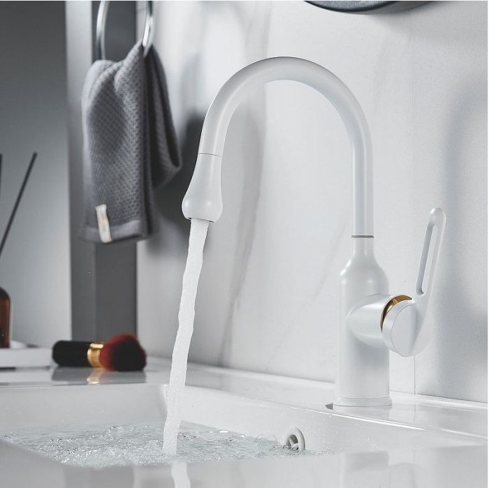 Смеситель для раковины Raffine F101C цвет Белый