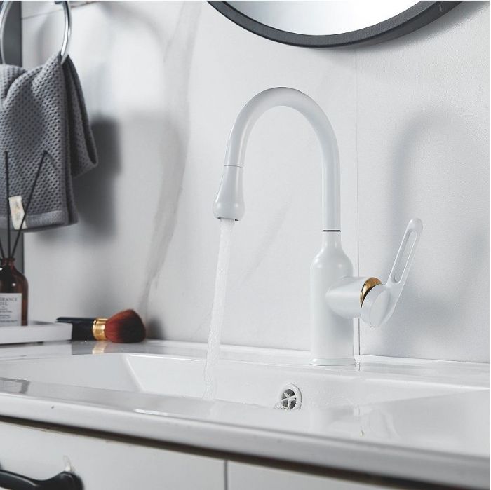 Смеситель для раковины Raffine F101C цвет Белый