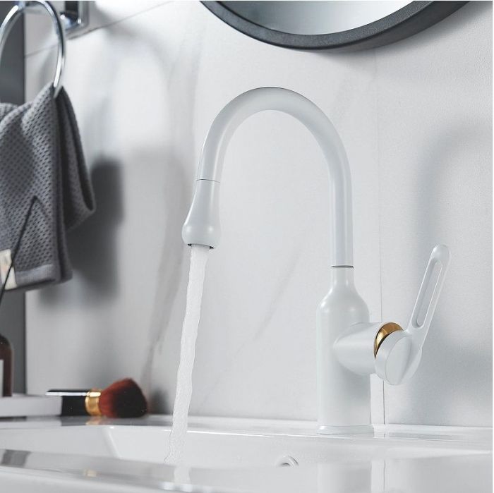 Смеситель для раковины Raffine F101C цвет Белый