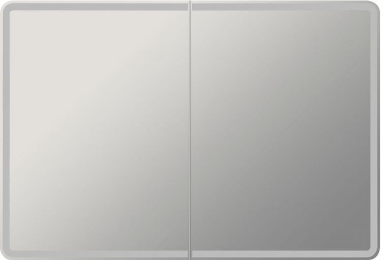 Зеркальный шкаф STWORKI Ольборг 120 МВК078 с подсветкой цвет Белый