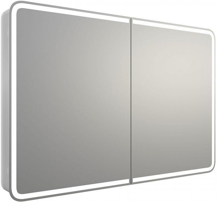 Зеркальный шкаф STWORKI Ольборг 120 МВК078 с подсветкой цвет Белый