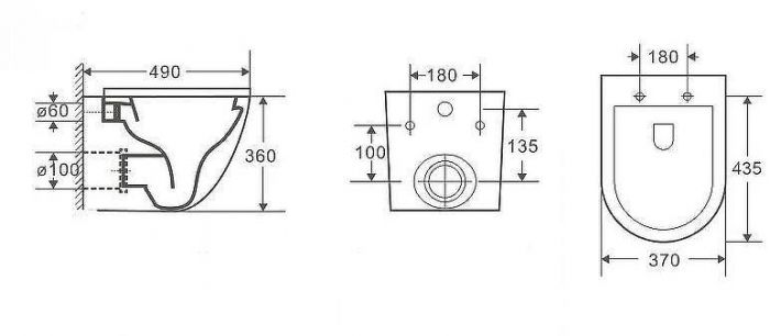 Комплект унитаза CeramaLux 2197 с сиденьем Микролифт и инсталляцией WeltWasser WW Marberg 507 10000005949+10000005953 с клавишей смыва Хром глянцевый