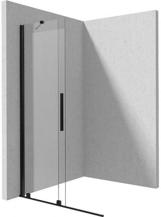 Душевая перегородка Deante Jasmin Walk-In 90 KTJ_N39R профиль Черный матовый стекло прозрачное