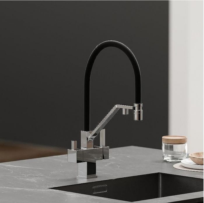 Смеситель для кухни Sancos Loro SC4007CH Хром Черный