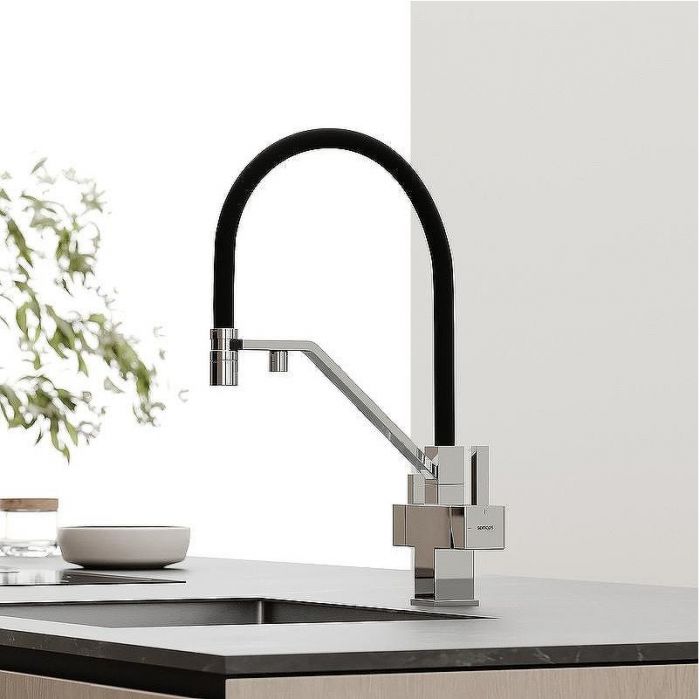 Смеситель для кухни Sancos Loro SC4007CH Хром Черный