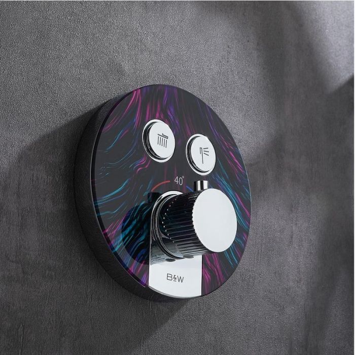 Душевая система Black&White Gravity GH-9401-MC 9401C с термостатом цвет Хром