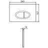 Инсталляция Logan Oval 299420 для унитаза с клавишей смыва цвет Хром