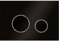 Клавиша смыва KK POL M11 V1 SPP/146/0/K Черная матовая Хром