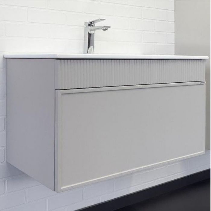 Тумба с раковиной Comforty Мадрид 70 00-00020643 подвесная Серый шелк