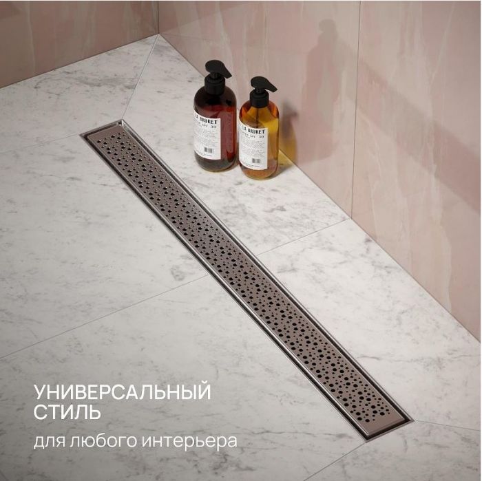 Душевой лоток Ростовская Мануфактура Сантехники РМС ТЛ-04-70х7 с решеткой Нержавеющая сталь