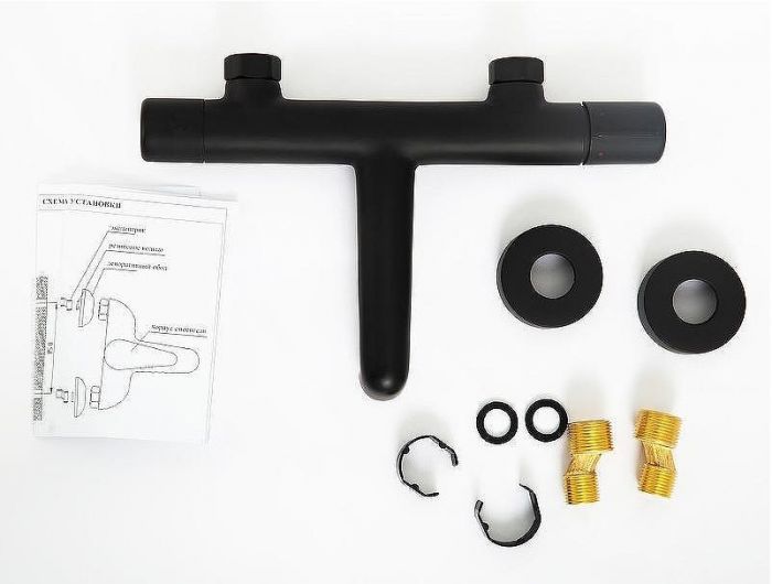 Смеситель для ванны BelBagno Uno UNO-VASM-NERO Черный матовый