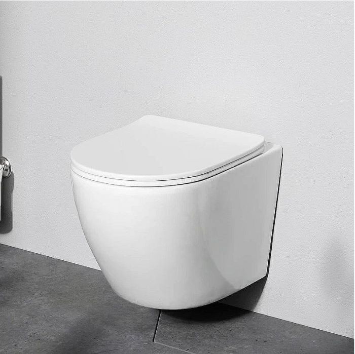 Комплект унитаза с инсталляцией AM.PM Like IS49038.801900 с сиденьем Микролифт и Черной матовой клавишей смыва