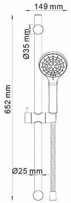 Душевой гарнитур WasserKRAFT A064 Хром