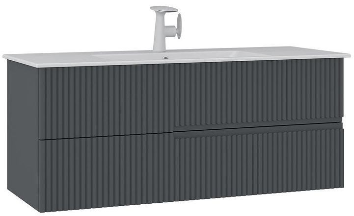 Тумба с раковиной Orka Moonlight 120 5001506 подвесная цвет Антрацит матовый