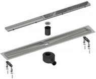 Душевой лоток Timo Drain System 90 DS230209/01 с решеткой Сатин / под плитку