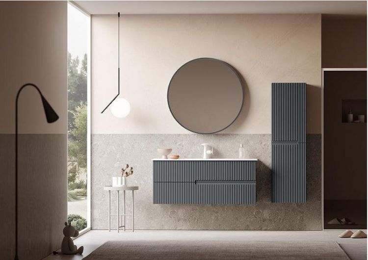 Шкаф пенал Orka Moonlight 40 3001322 подвесной цвет Антрацит матовый