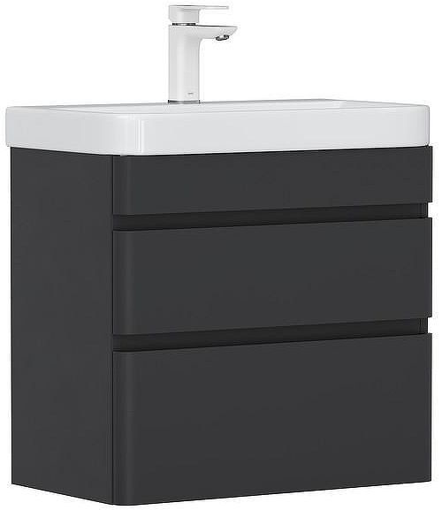 Тумба под раковину Equil Eltoro 70 tpELTR70.2Y-03 подвесная цвет Черный матовый