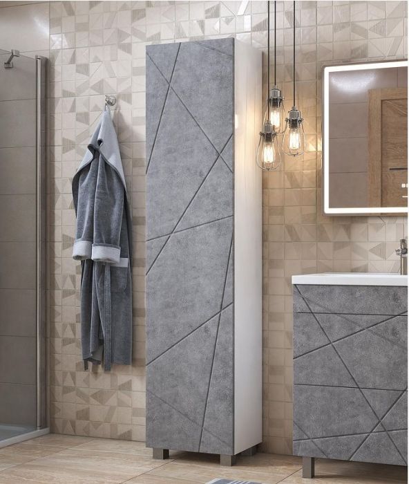 Шкаф пенал Vigo Geometry 45 pn.GEO.45 цвет Бетон