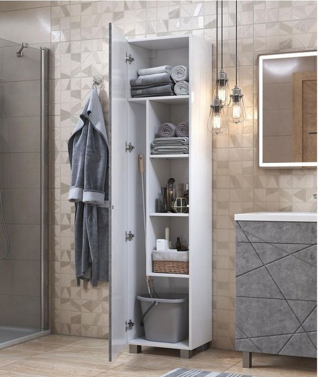 Шкаф пенал Vigo Geometry 45 pn.GEO.45 цвет Бетон