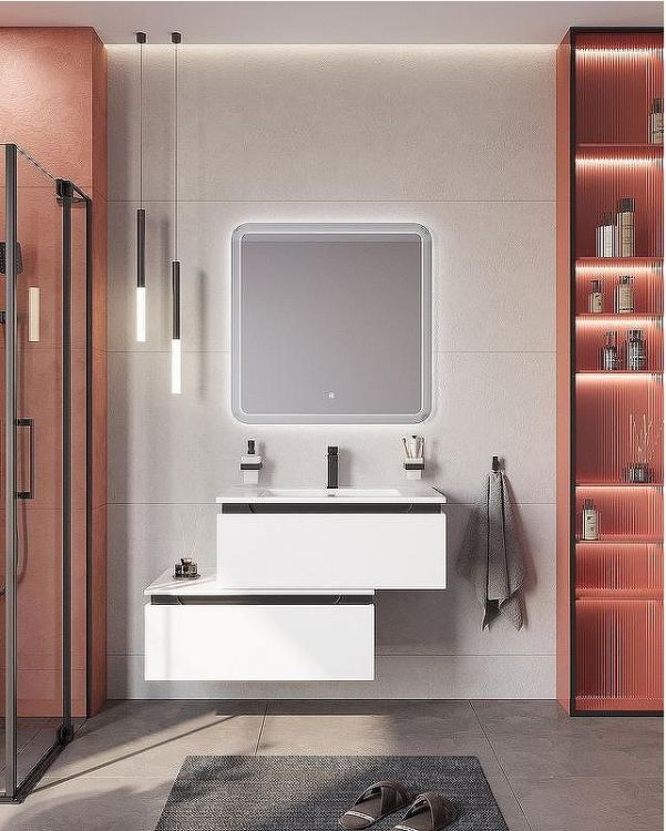 Тумба Cezares Slider 80 SLIDER-800-1C-PI-BO Bianco Opaco