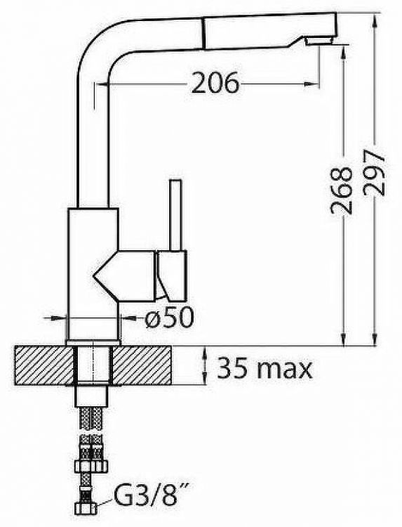 Смеситель для кухни Alveus Siros-P G81 Concrete 1129044 Бетон Смеситель для кухни Alveus Siros-P G81 Concrete 1129044 Бетон