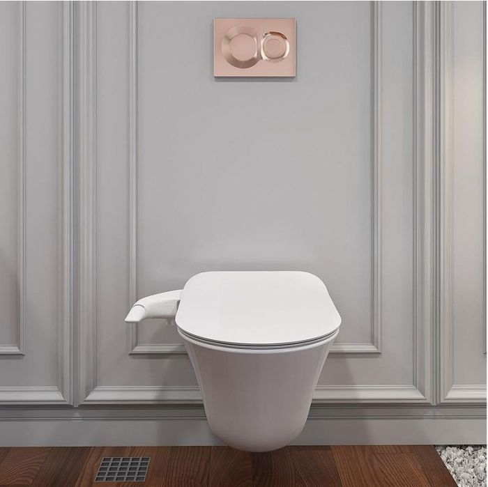 Комплект унитаза с инсталляцией Jacob Delafon Vive E28079RU-BL с сиденьем Микролифт и Черной матовой клавишей смыва