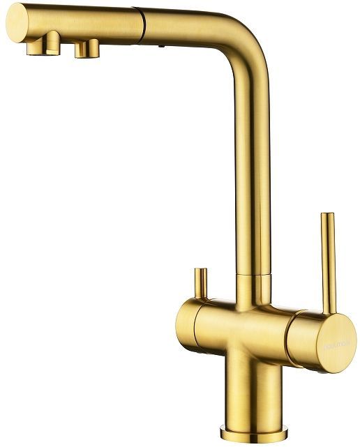 Смеситель для кухни Paulmark Serpentine Se213222-BG цвет Брашированное золото