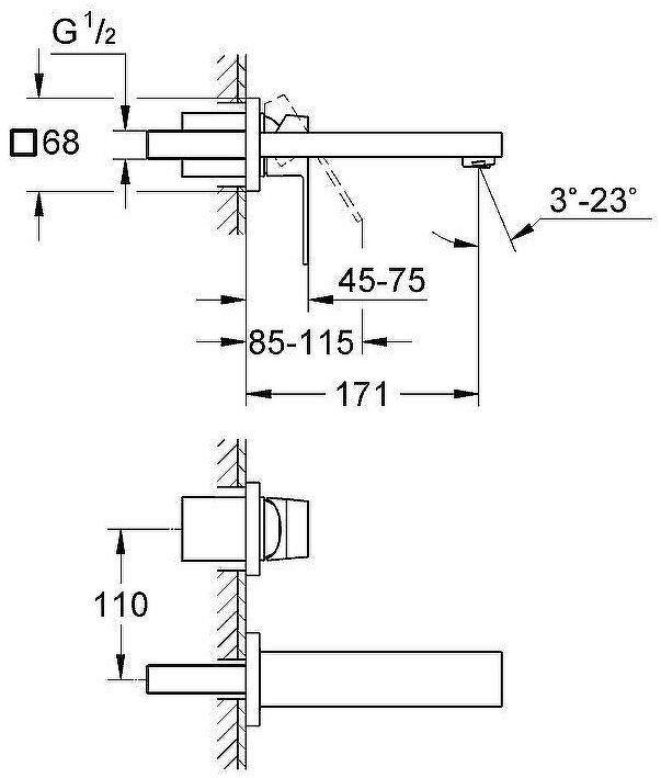 Смеситель для раковины Grohe Eurocube 19895000 Хром