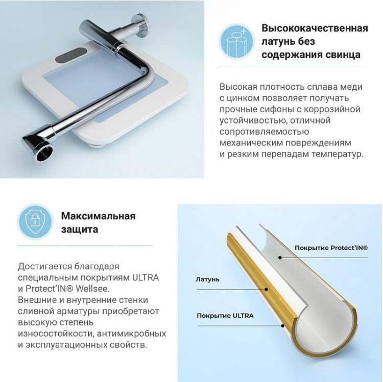 Сифон для раковины Wellsee Drainage System 182124000 цвет Хром Сифон для раковины Wellsee Drainage System 182124000 цвет Хром