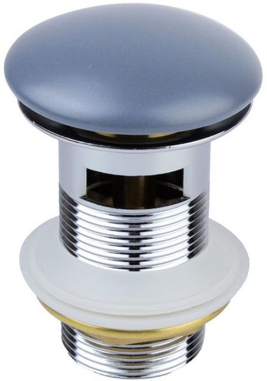 Донный клапан Bronze de Luxe 1001/1GR click-clack Светло-серый