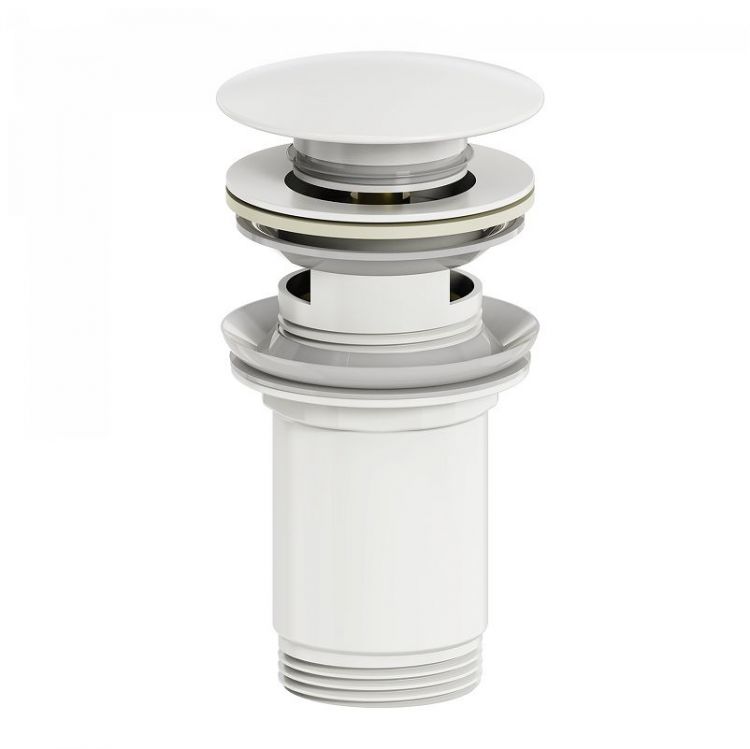 Донный клапан Wonzon & Woghand WW-88SS09-MW click-clack цвет Белый матовый Донный клапан Wonzon & Woghand WW-88SS09-MW click-clack цвет Белый матовый