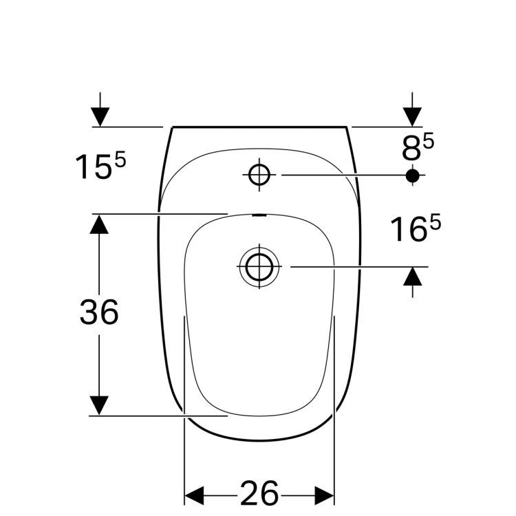 Биде подвесное Geberit Citterio Биде подвесное Geberit Citterio
