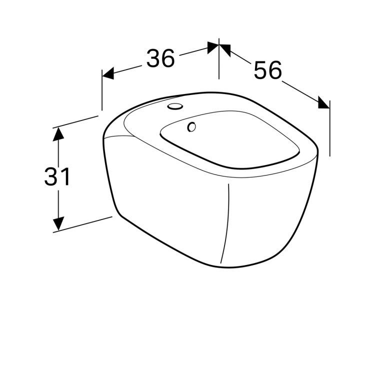 Биде подвесное Geberit Citterio Биде подвесное Geberit Citterio