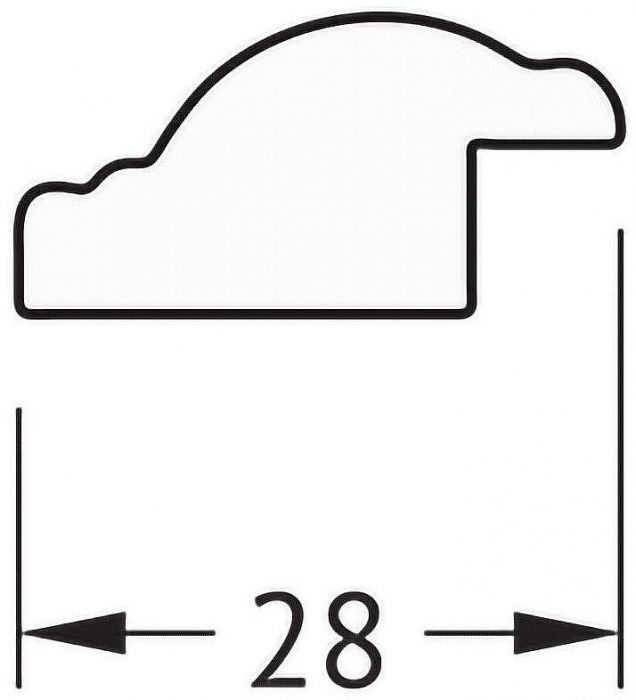 Зеркало Evoform Definite 45х35 BY 1326 в багетной раме - Витое серебро 28