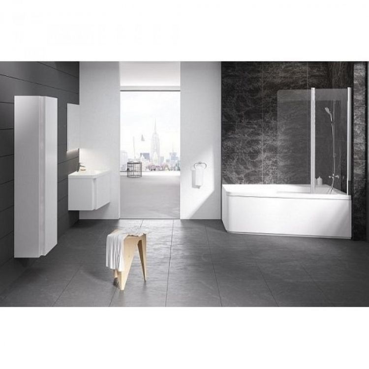 Шторка для ванны Ravak Ravak 10° 10CVS2 7QRA0U03Z1 R сатин+транспарент