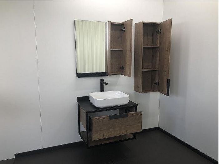 Зеркало со шкафом Comforty Кельн 75 00004149061 Дуб темный