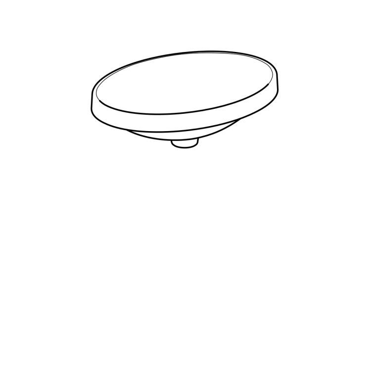 Раковина Geberit VariForm овальной формы, 55х40 см, без отв. под смеситель, без отв. перелива [500.718.01.2]