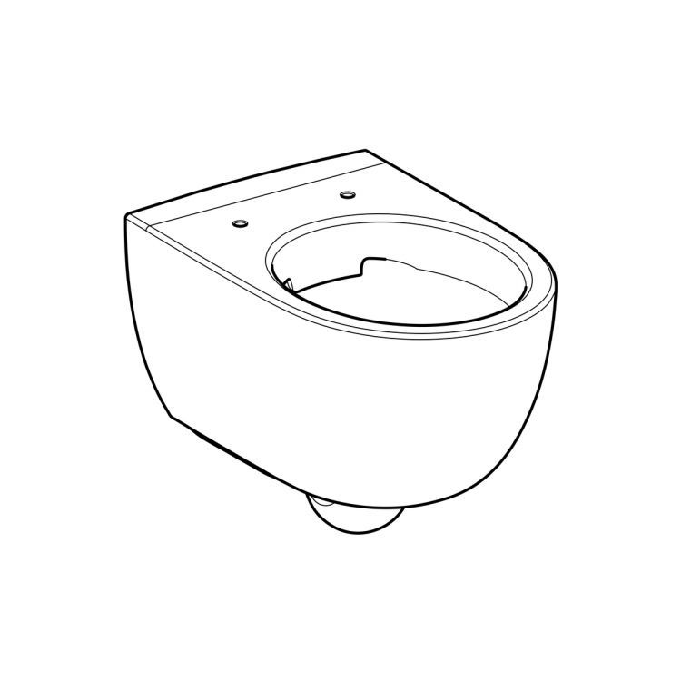 Унитаз подвесной безободковый Geberit Renova Comfort Rimfree®, глубина 55 см [500.694.01.1]