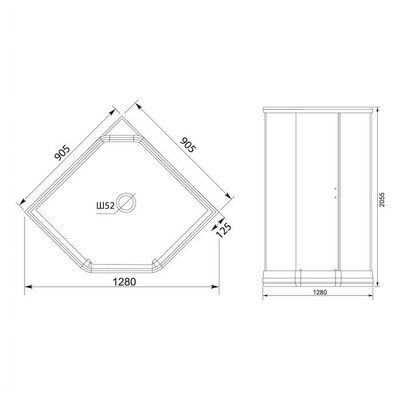 Душевая кабина Aquanet Penta 2 Rain 90.5 см узорчатое стекло Душевая кабина Aquanet Penta 2 Rain 90.5 см узорчатое стекло