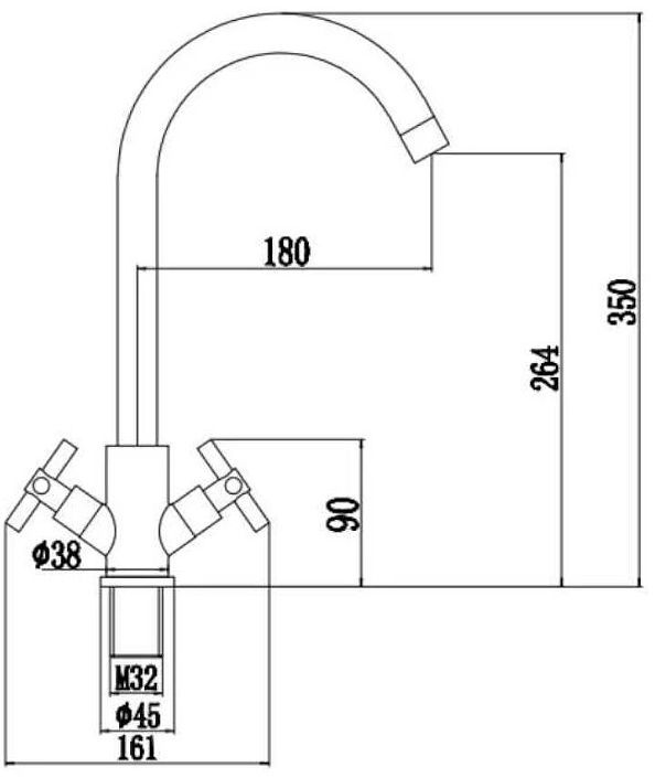 Смеситель для кухни Fmark FS8432 цвет Сатин Смеситель для кухни Fmark FS8432 цвет Сатин