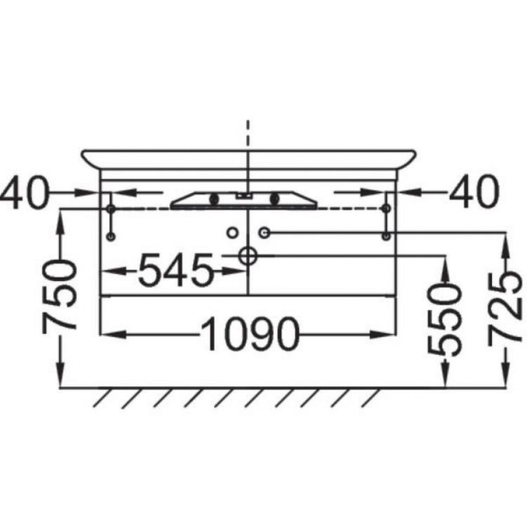 Тумба подвесная Presquile, цвет светлый каштан, лак, 110 см, [EB1101-N23]