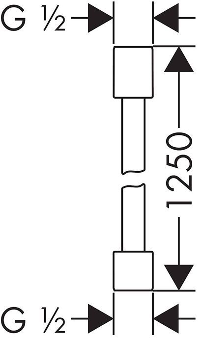 Axor Starck Шланг 1250 мм, цвет: черный матовый