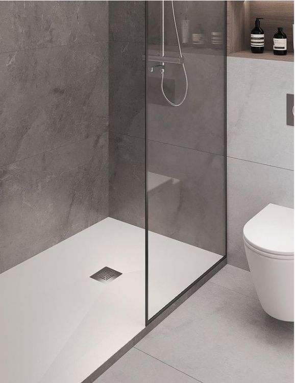 Душевой поддон из искусственного камня Stpool Lite 100х80 1237478 White Matt