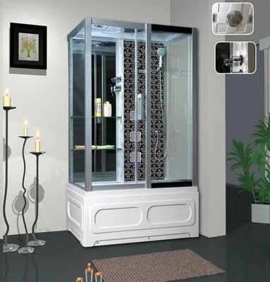 Душевая кабина Niagara Lux 7716B R серебристый матовый, черный