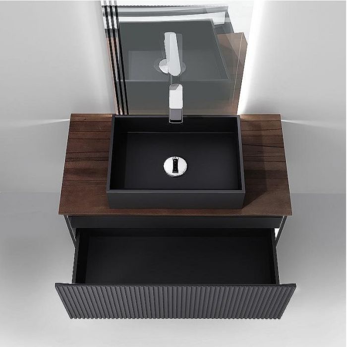 Тумба под раковину Jorno Strong 100 Str.01.100/P/A подвесная Антрацит